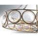 Warwick 6 Light 34.5 inch Brittannia Gold Linear Chandelier Ceiling Light