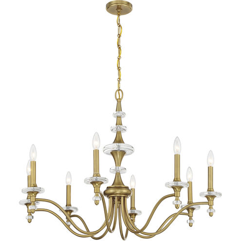 Champlain 8 Light 35 inch Warm Brass Chandelier Ceiling Light
