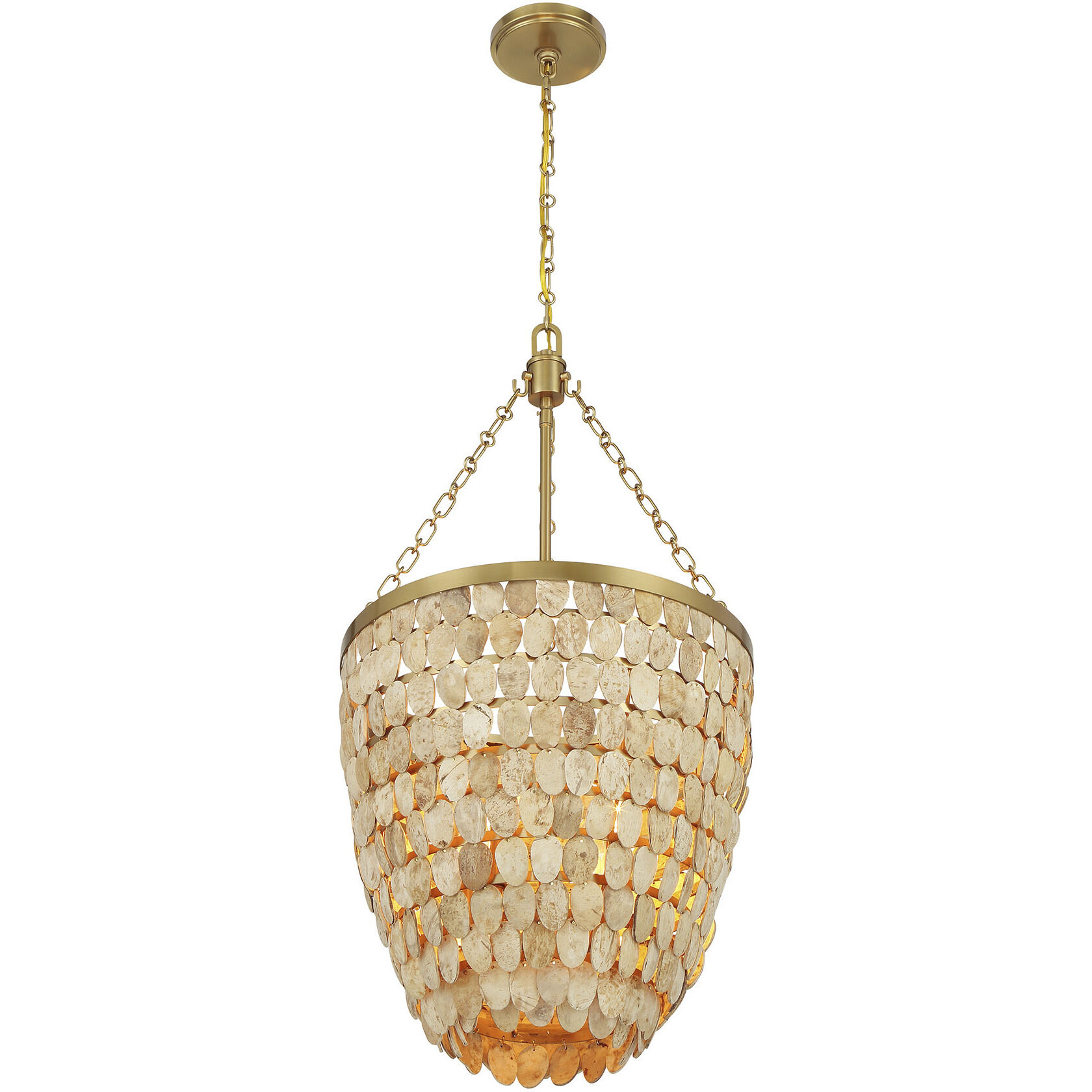 Catalan 4 Light 16 inch Warm Brass Pendant Ceiling Light