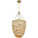 Catalan 4 Light 16 inch Warm Brass Pendant Ceiling Light