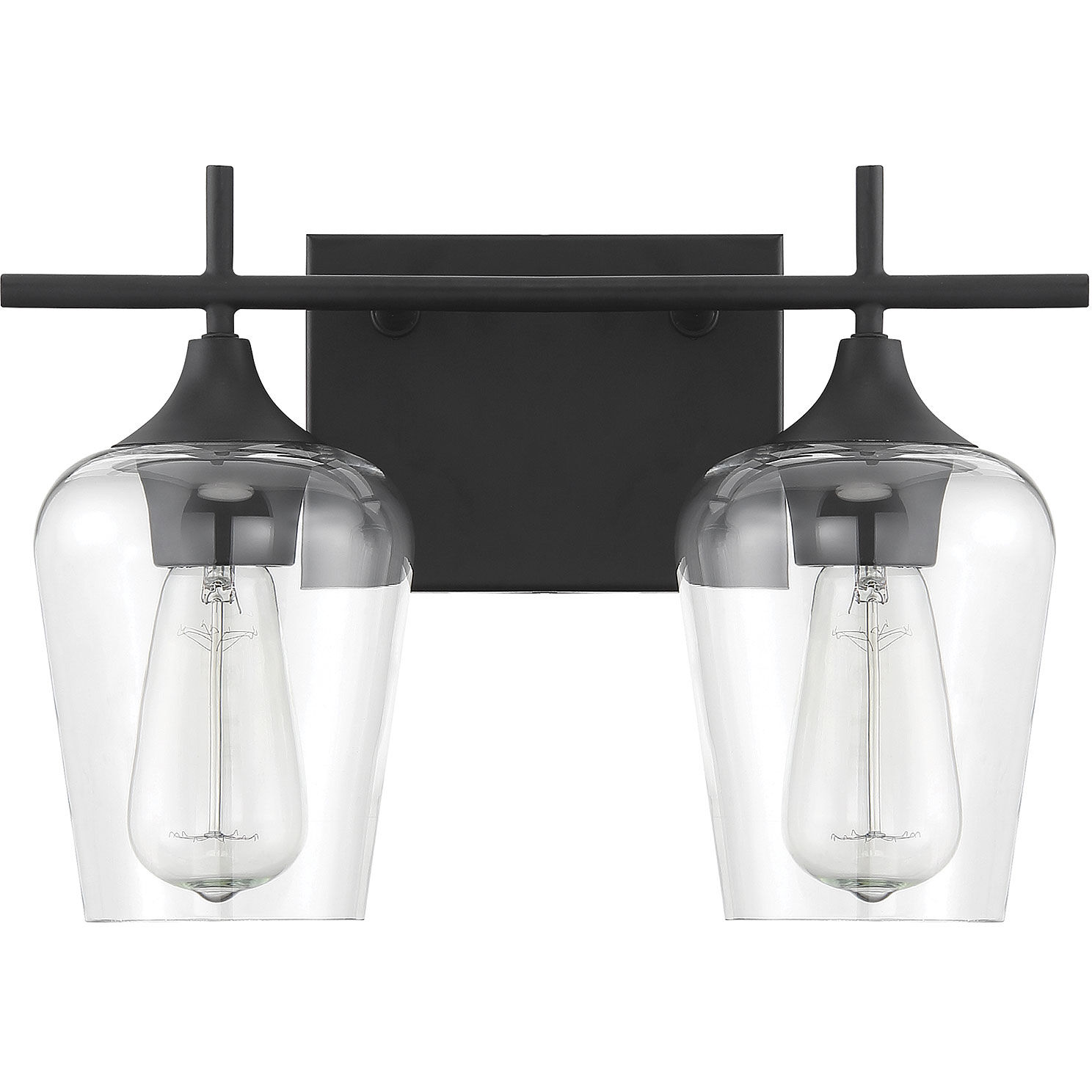 Savoy House 8 4030 2 BK Octave 2 Light 13.75 inch Black Vanity