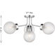 Coral 4 Light 27 inch Chrome Semi-Flush Ceiling Light