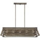 Hartberg 5 Light 13.5 inch Aged Driftwood Outdoor Linear Chandelier