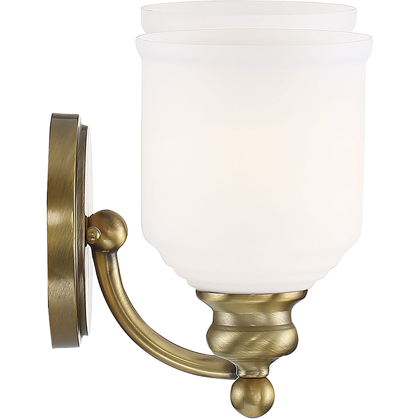Melrose 2 Light 14.5 inch Warm Brass Bathroom Vanity Light Wall Light, Essentials