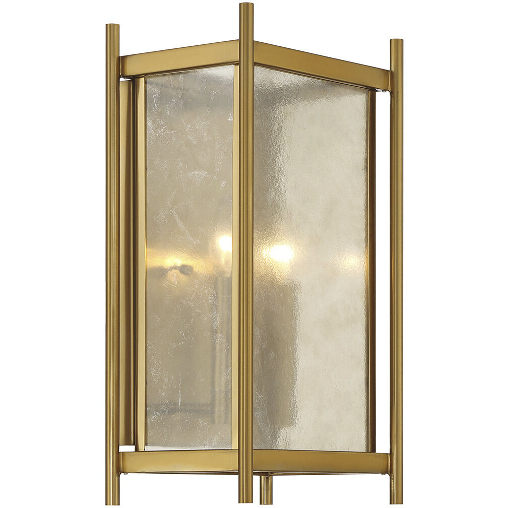 Jacobs 2 Light 9 inch Warm Brass Sconce Wall Light