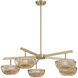 Hubbard LED 38 inch Noble Brass Chandelier Ceiling Light