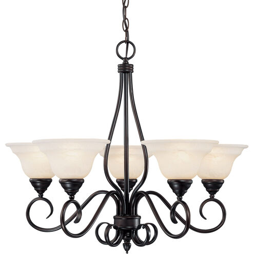 Oxford 5 Light 28 inch English Bronze Chandelier Ceiling Light