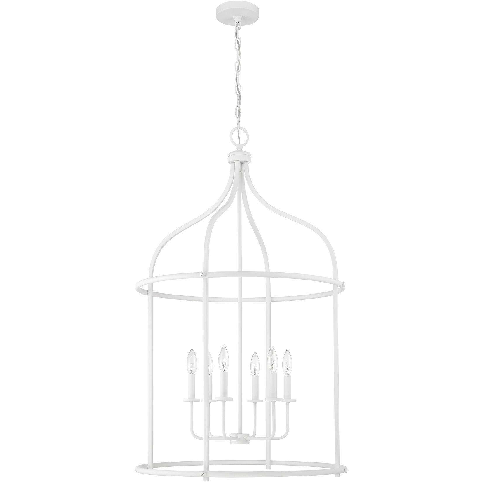 Brookstone 6 Light 26 inch Bisque White Pendant Ceiling Light