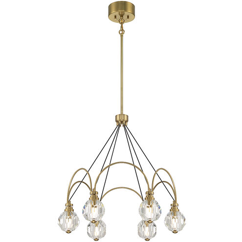 Burnham LED 26 inch Warm Brass Chandelier Ceiling Light