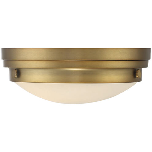 Lucerne 2 Light 13.25 inch Warm Brass Flush Mount Ceiling Light, Essentials