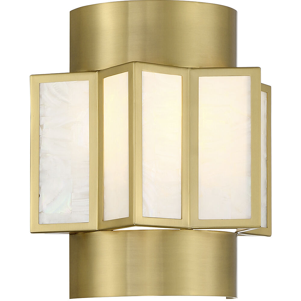 Gideon 2 Light 10 inch Warm Brass Wall Sconce Wall Light