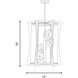 Darien 4 Light 23 inch Mediterranean Bronze Pendant Ceiling Light