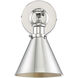 Glenn 9 inch 60.00 watt Polished Nickel Adjustable Wall Sconce Wall Light, Essentials
