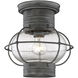 Enfield 1 Light 9.75 inch Oxidized Black Outdoor Flush Mount