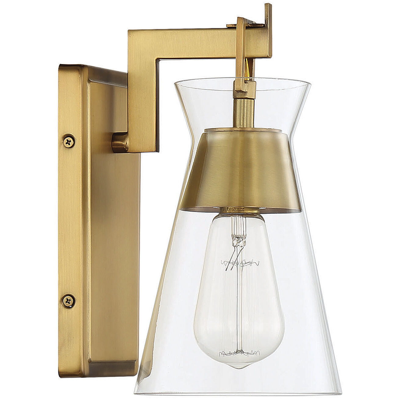 Warm brass best sale wall sconce