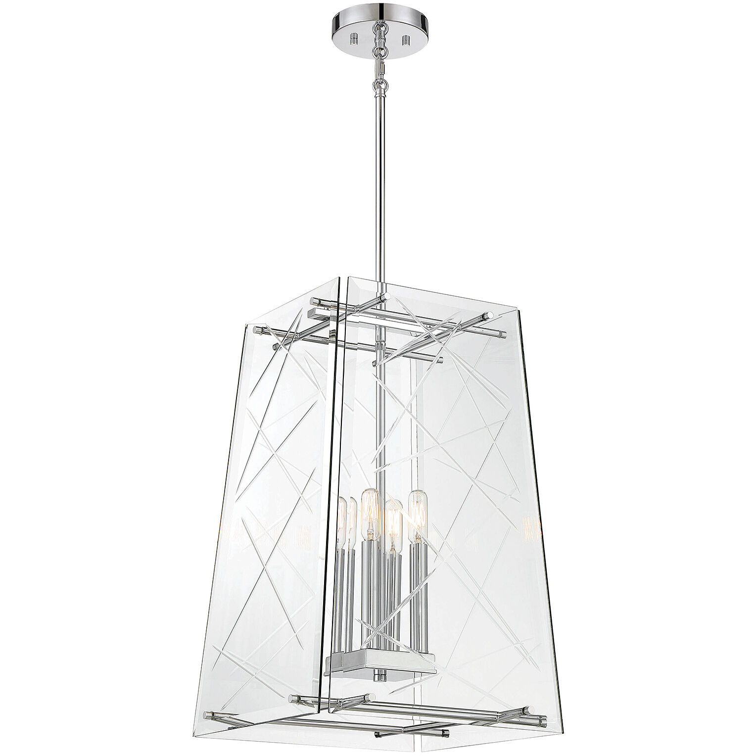 Kole 4 Light 14 inch Polished Chrome Pendant Ceiling Light, Essentials