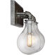 Dansk 3 Light 21.25 inch Galvanized Metal Bathroom Vanity Light Wall Light