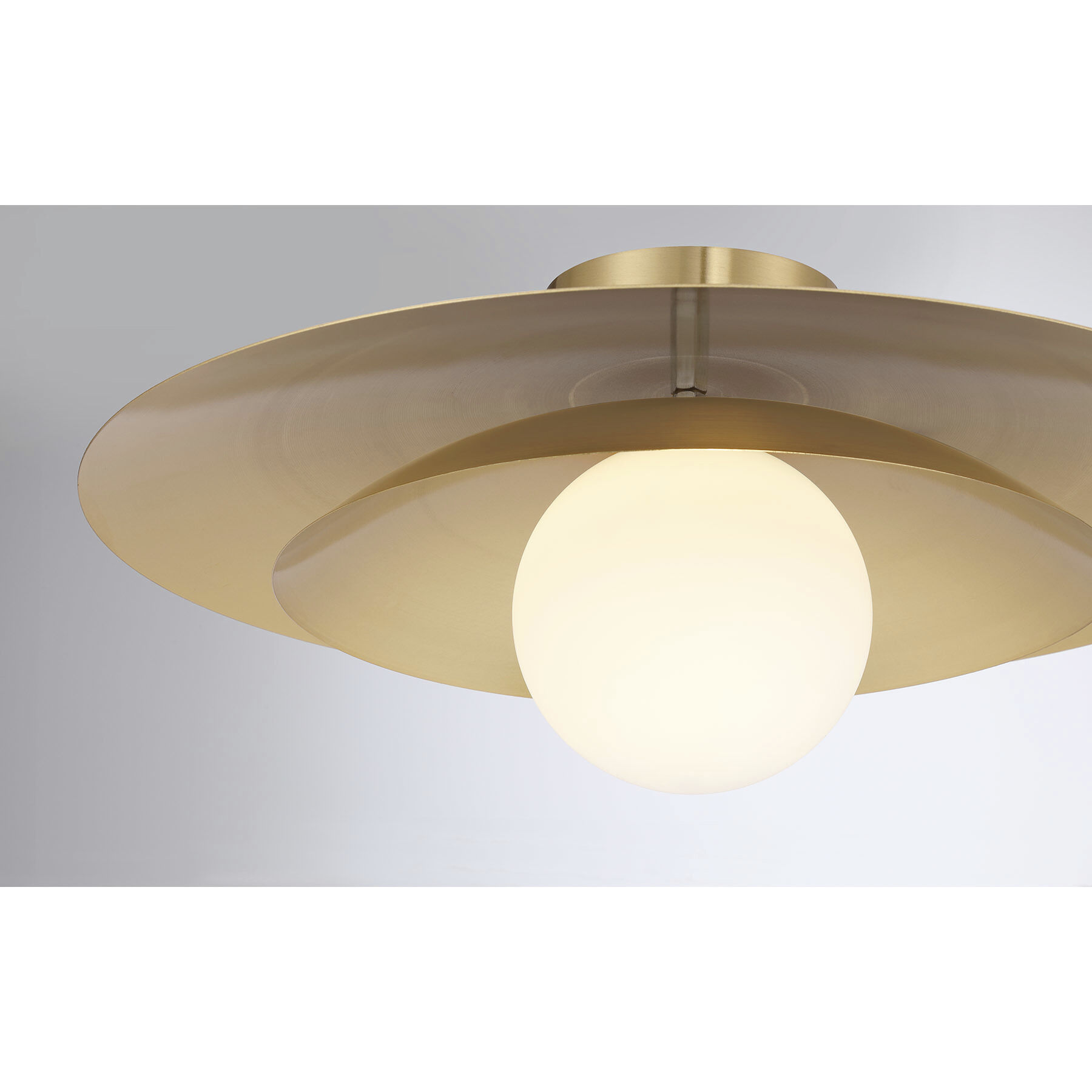 Sherrer 1 Light 20 inch Warm Brass Semi-Flush Ceiling Light