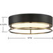 Creswell LED 15 inch Warm Brass Flush Mount Ceiling Light, Oval