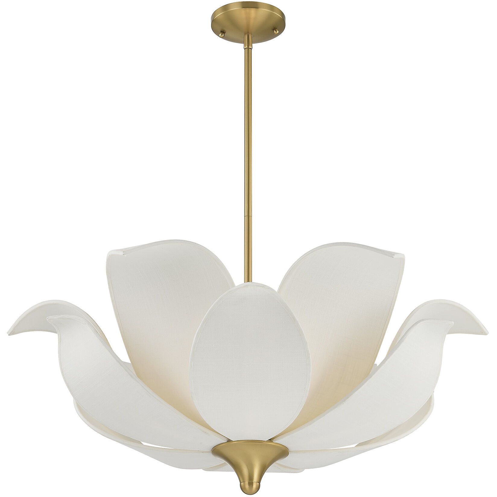 Elsie 6 Light 30 inch Warm Brass Covertible SemiFlush Ceiling Light