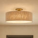 Maynard 4 Light 22 inch Warm Brass Flush Mount Ceiling Light