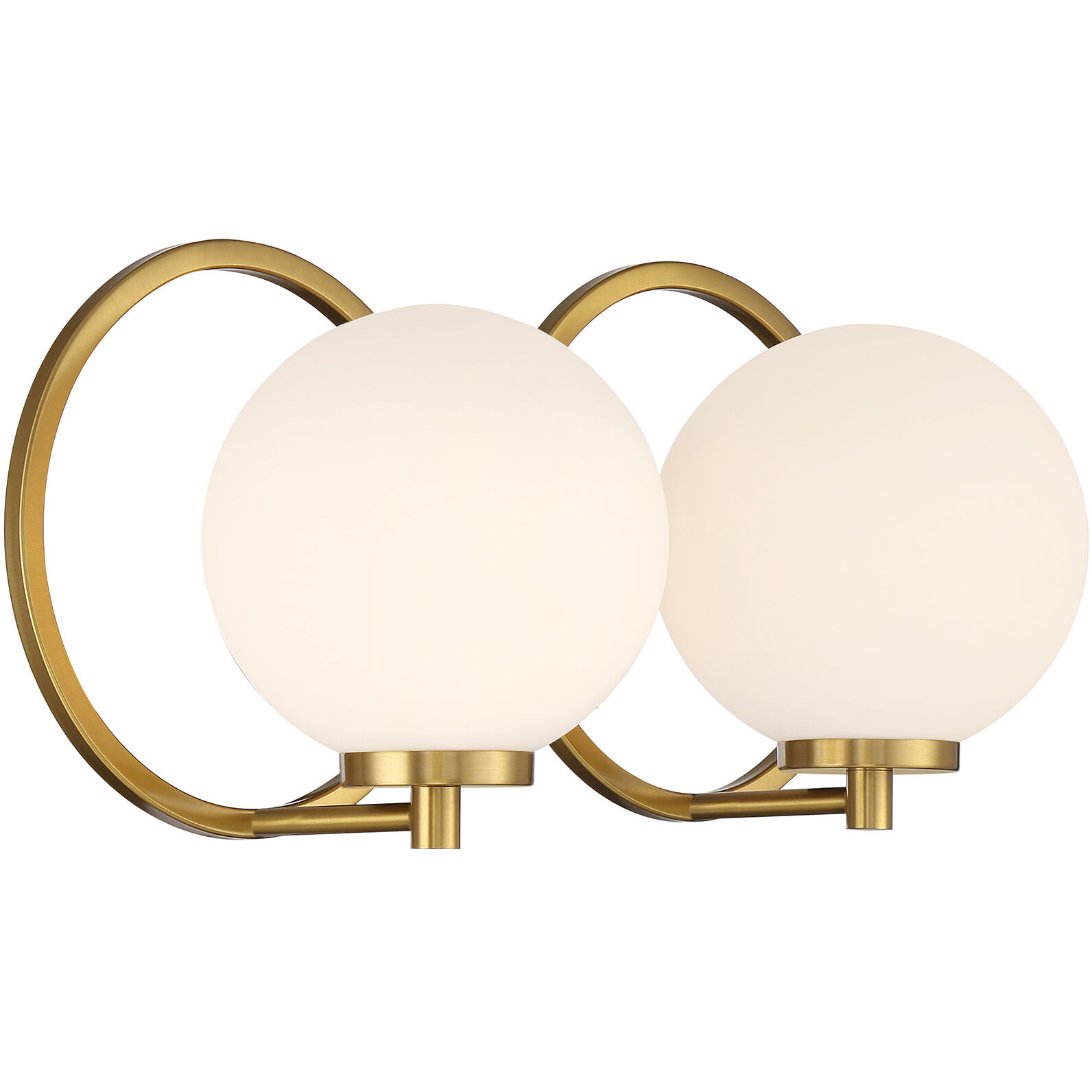 Alhambra 2 Light 16 inch Black with Warm Brass Accents Bathroom Vanity Light Wall Light