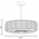 Taurus 12 inch Polished Chrome with Silver Blades Fan D'Lier, Air-Ionizing