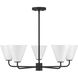 Blair 5 Light 30 inch Matte Black Chandelier Ceiling Light
