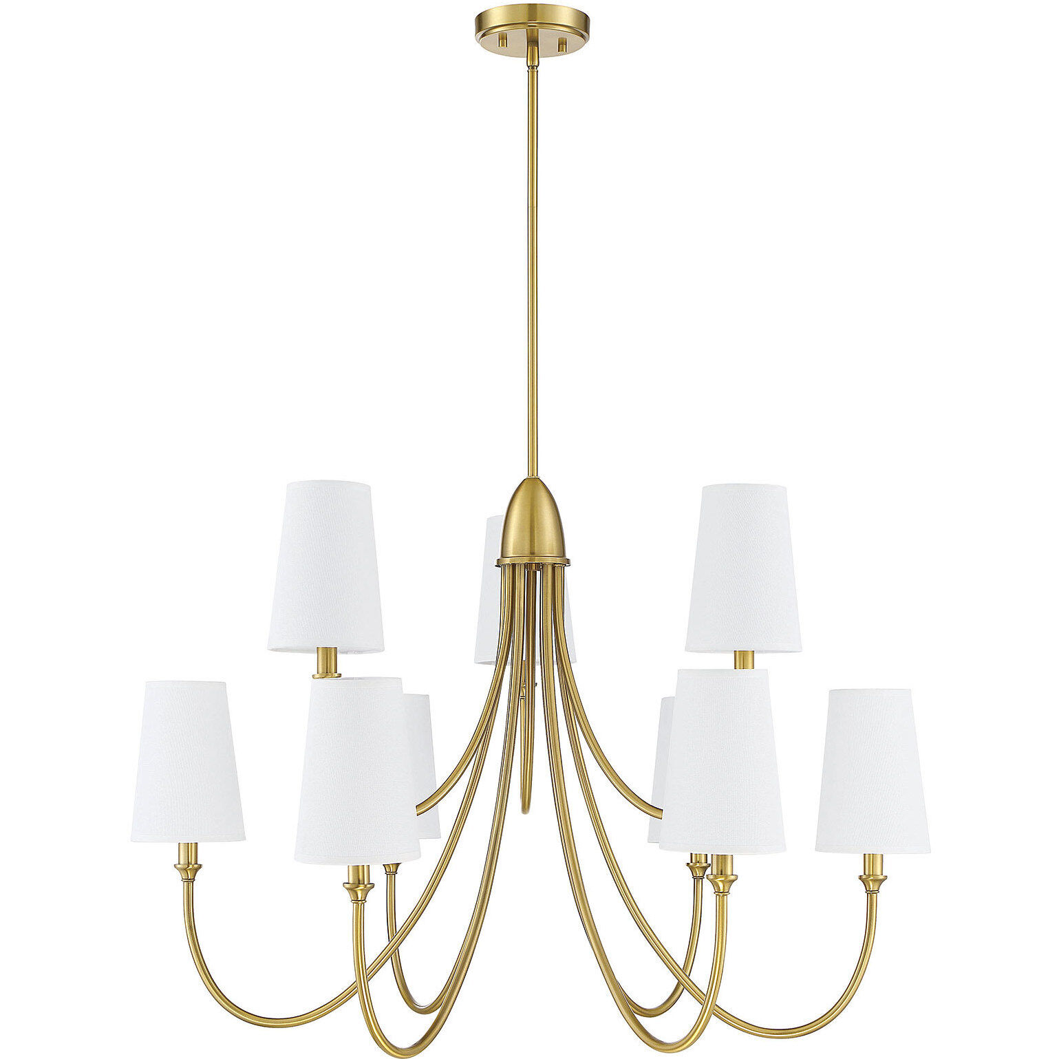 Cameron 9 Light 35 inch Warm Brass Chandelier Ceiling Light, Essentials
