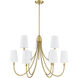 Cameron 9 Light 35 inch Warm Brass Chandelier Ceiling Light, Essentials