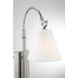 Rutland 11.5 inch 60 watt Polished Nickel Adjustable Wall Sconce Wall Light, Essentials
