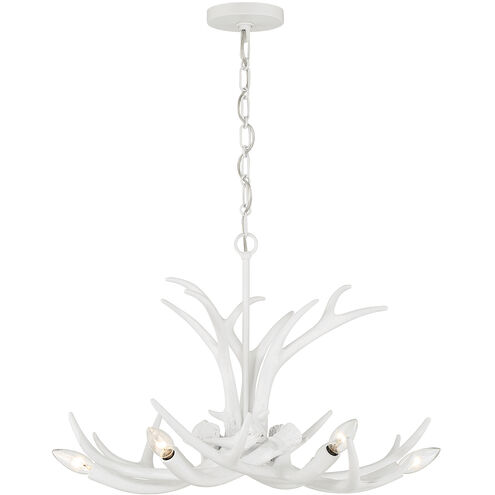 Daniels 6 Light 24 inch Matte White Chandelier Ceiling Light