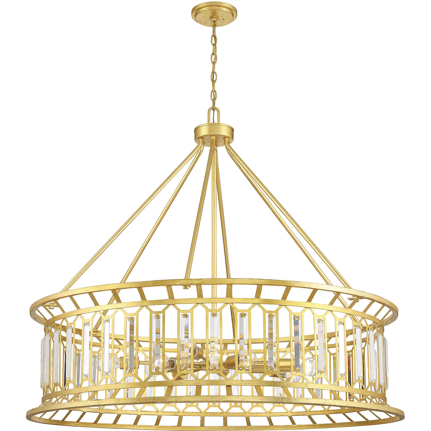 Daintree 10 Light 45 inch True Gold Chandelier Ceiling Light