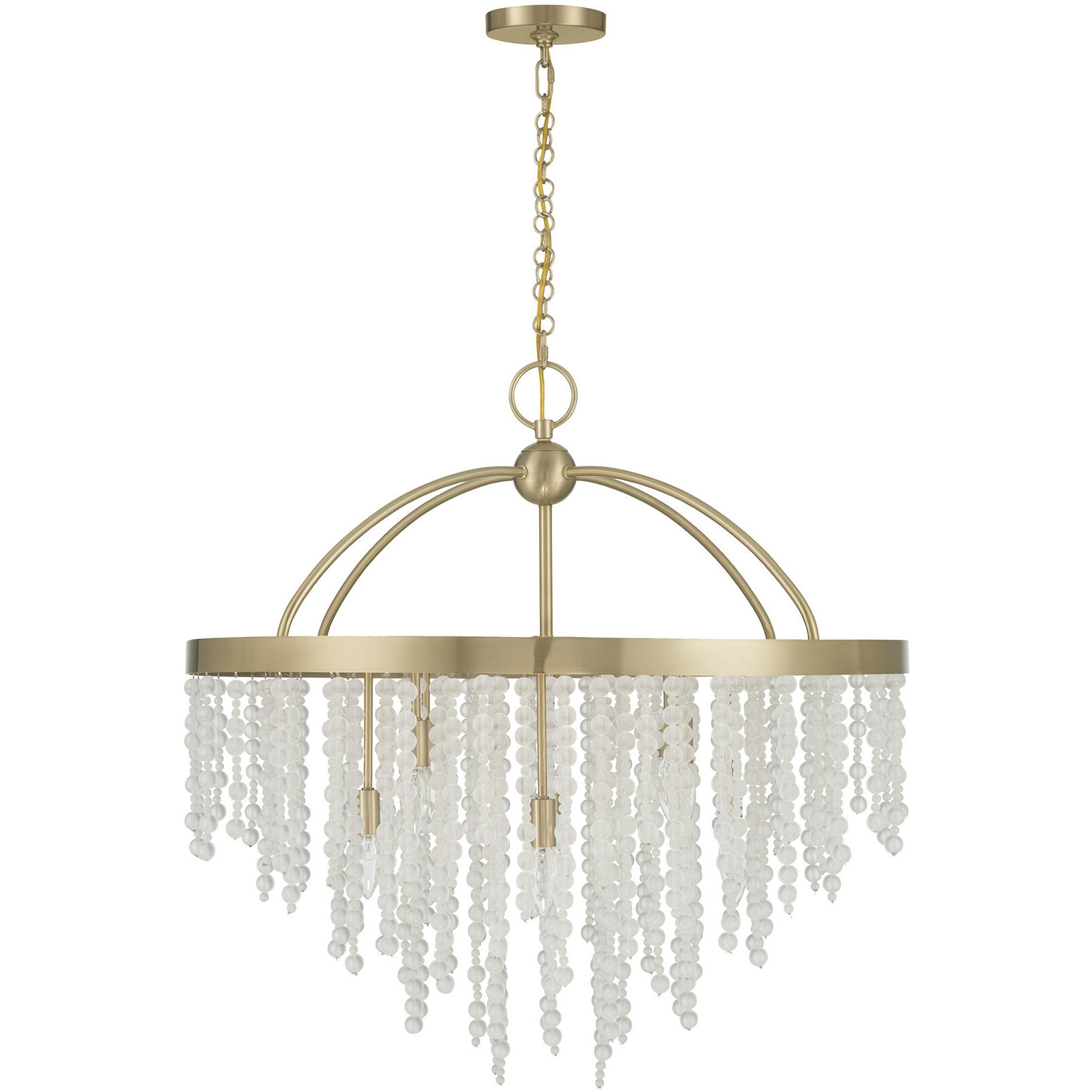 Jeanette 8 Light 30 inch Noble Brass Chandelier Ceiling Light