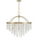 Jeanette 8 Light 30 inch Noble Brass Chandelier Ceiling Light