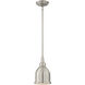 Vintage 1 Light 6.5 inch Satin Nickel Mini-Pendant Ceiling Light