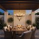 Eden 6 Light 29 inch Weathervane Outdoor Chandelier