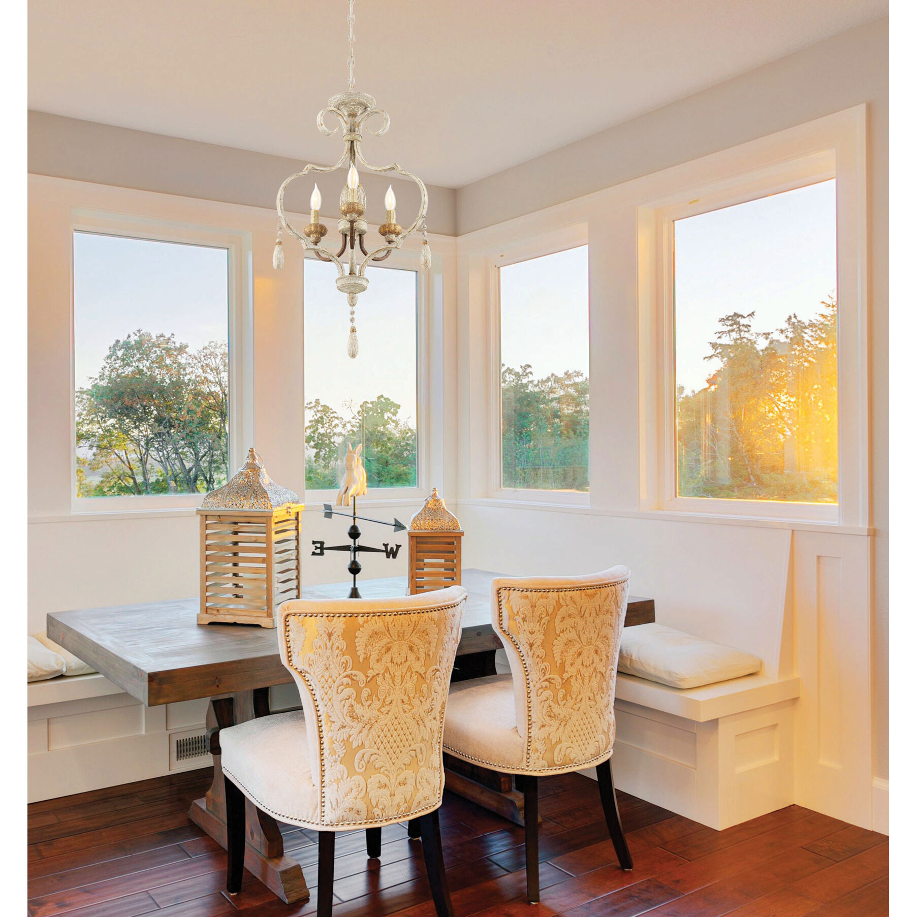 Dauphin 3 Light 18.75 inch Avignon Convertible Semi-Flush or Pendant Ceiling Light