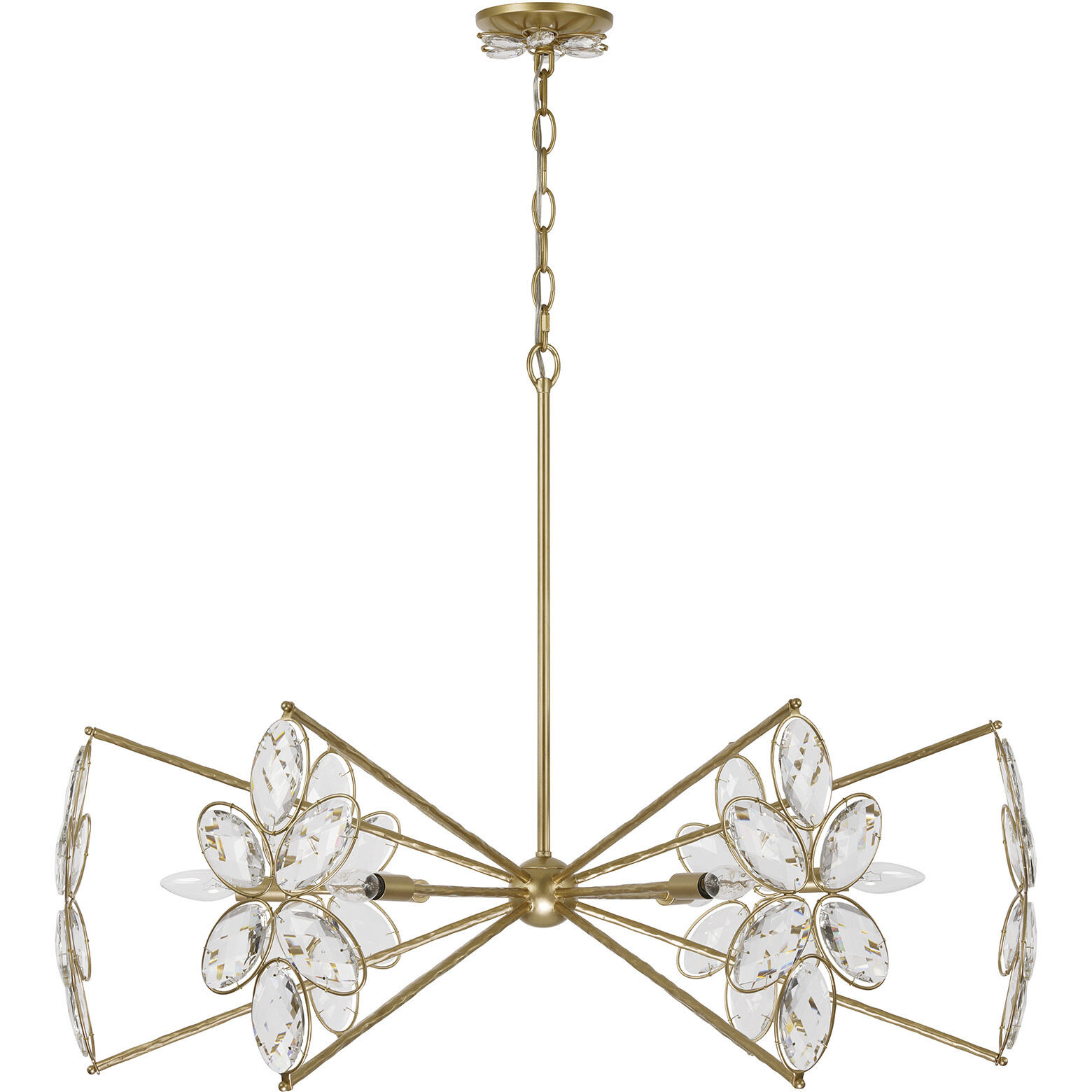 Marbella 6 Light 36 inch Gold Shimmer Chandelier Ceiling Light