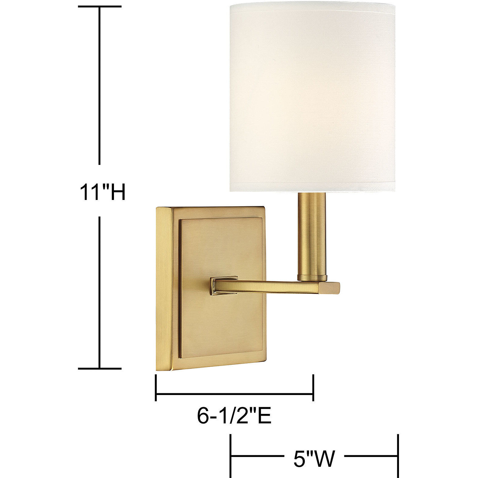 Waverly 1 Light 5 inch Warm Brass Wall Sconce Wall Light, Essentials