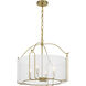 Ashlay 4 Light 22 inch Warm Brass Pendant Ceiling Light