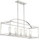 Palladian 5 Light 38 inch Satin Nickel Linear Chandelier Ceiling Light, Essentials