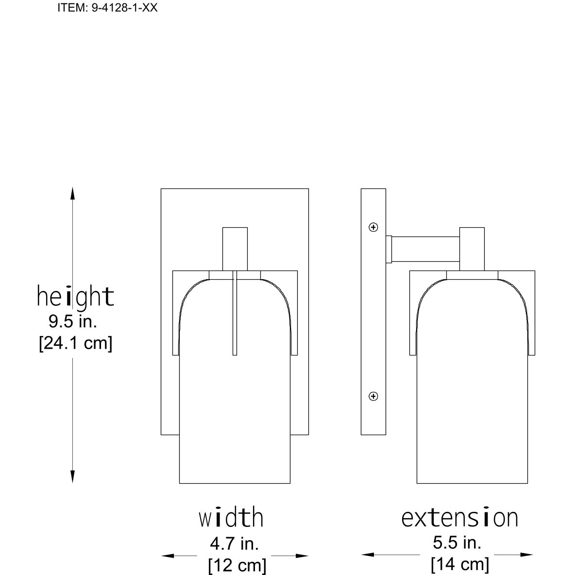Caldwell 1 Light 4.75 inch Black Bathroom Vanity Light Wall Light