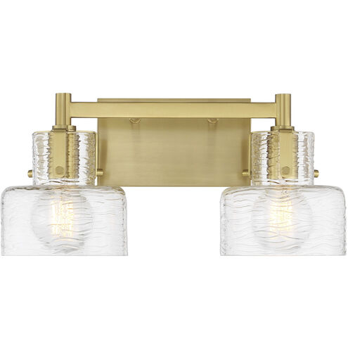Dover 2 Light 17 inch Warm Brass Bathroom Vanity Light Wall Light