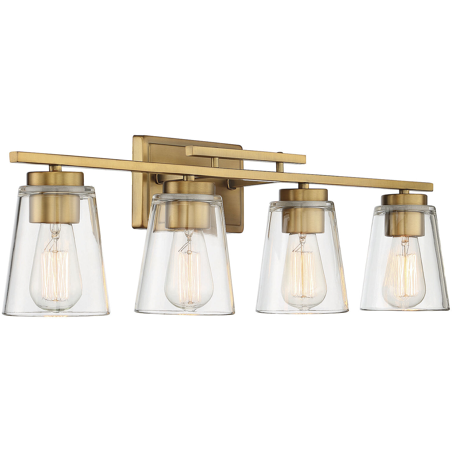 Calhoun 4 Light 32 inch Warm Brass Bathroom Vanity Light Wall Light, Essentials