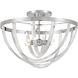 Jennings 4 Light 24 inch Polished Chrome Semi-Flush Ceiling Light