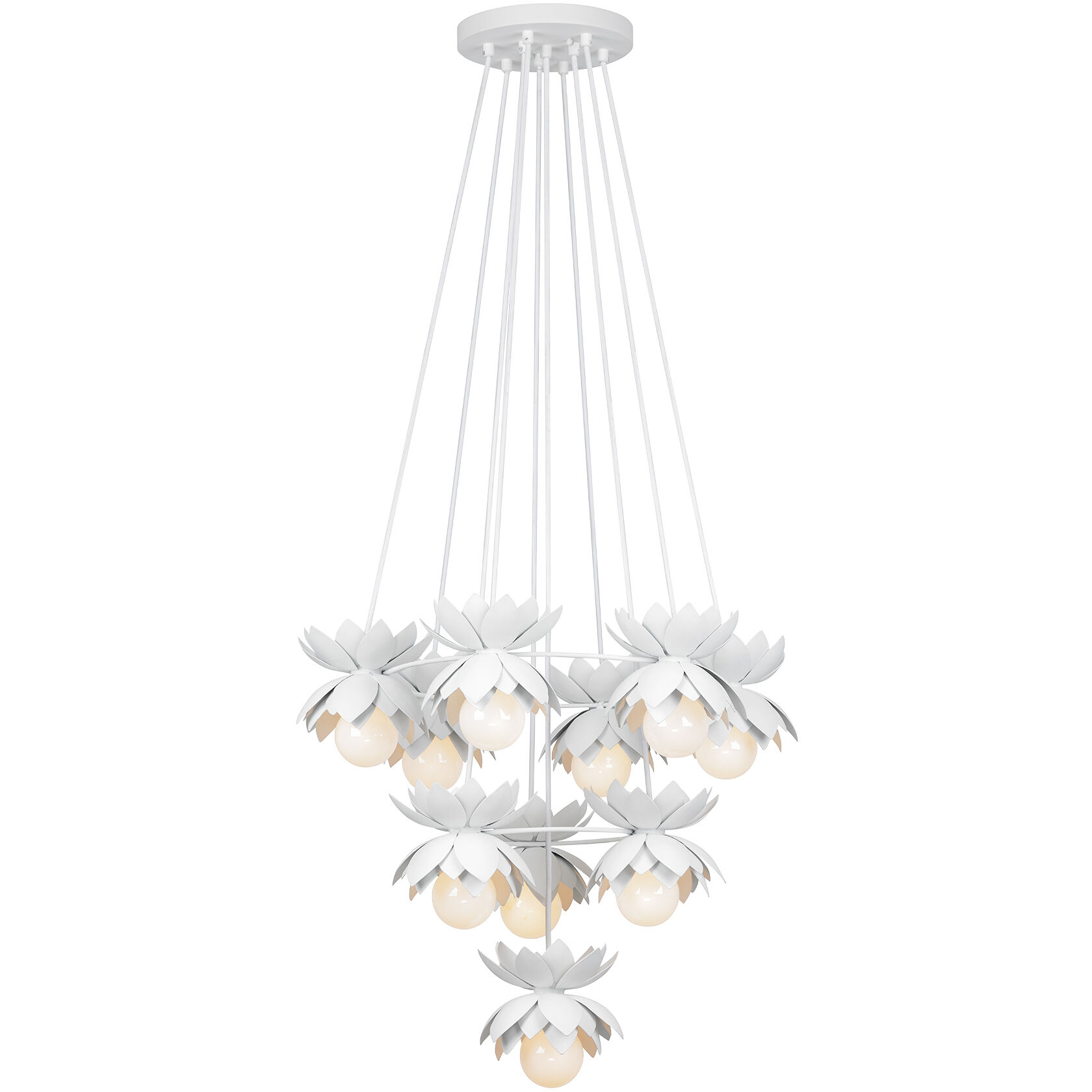 Pacha 10 Light 25 inch White Cashmere Chandelier Ceiling Light