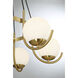 Abella 6 Light 31.5 inch Warm Brass Chandelier Ceiling Light, Lighting One