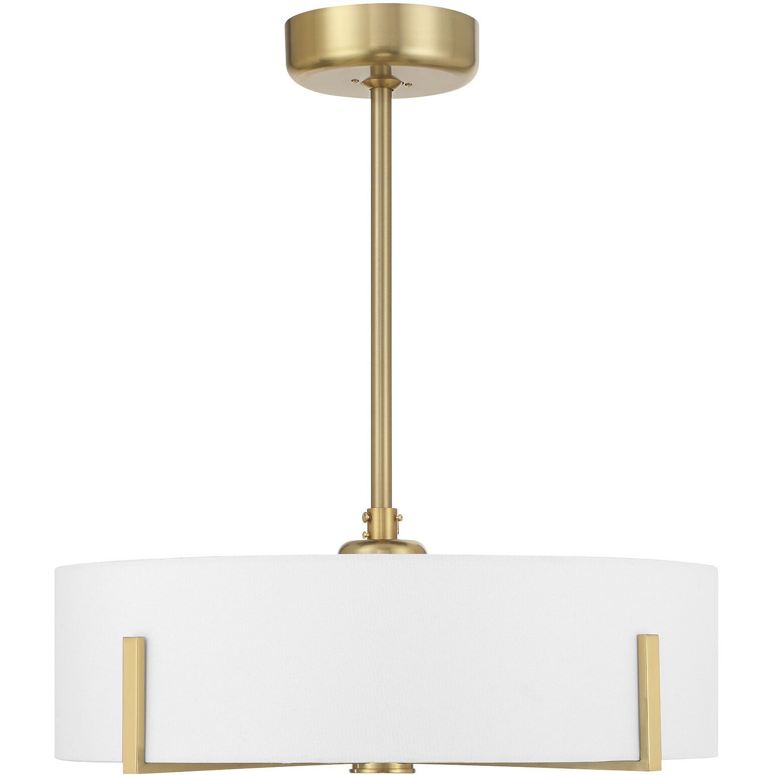 Mansell 14 inch Warm Brass Fan D'Lier