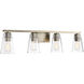 Brannon 4 Light 33.5 inch Noble Brass Vanity Light Wall Light